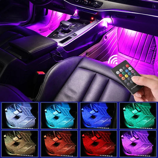 LED Ambient Lighting Strips for Car Footwells