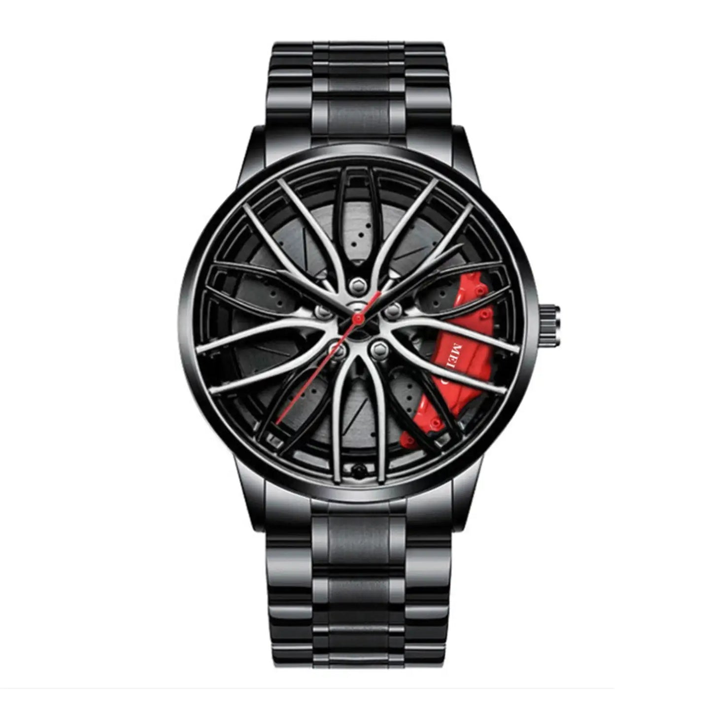 Metallic Car Wheel Watch