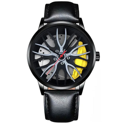 Metallic Car Wheel Watch