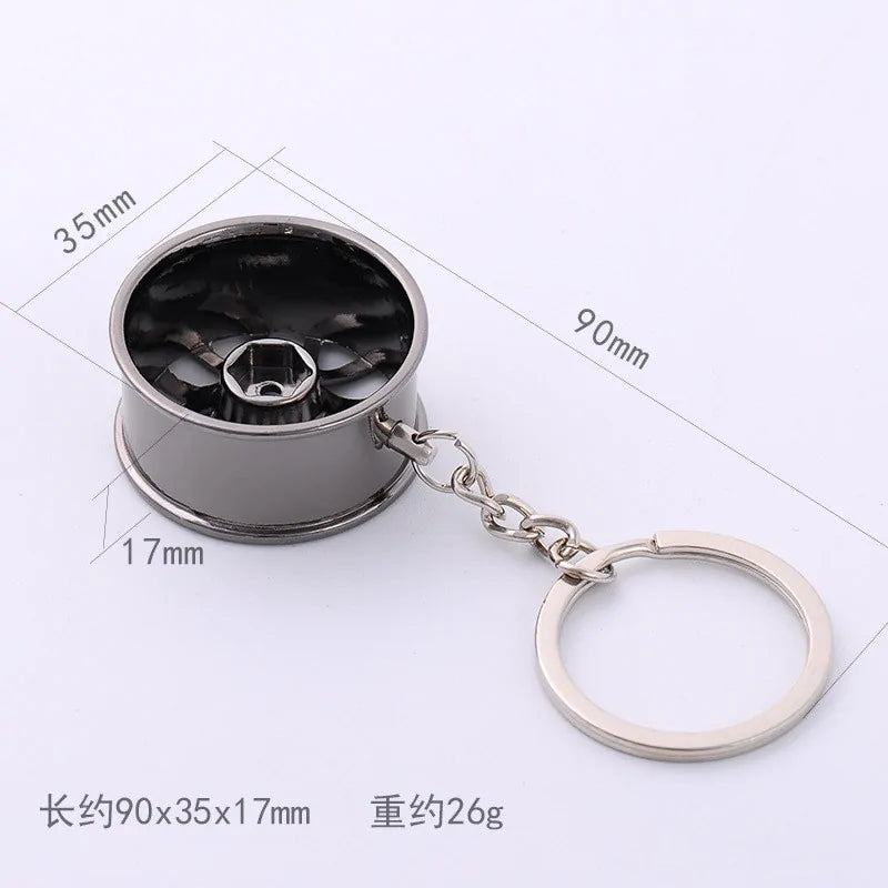 Metal Wheel Keychain