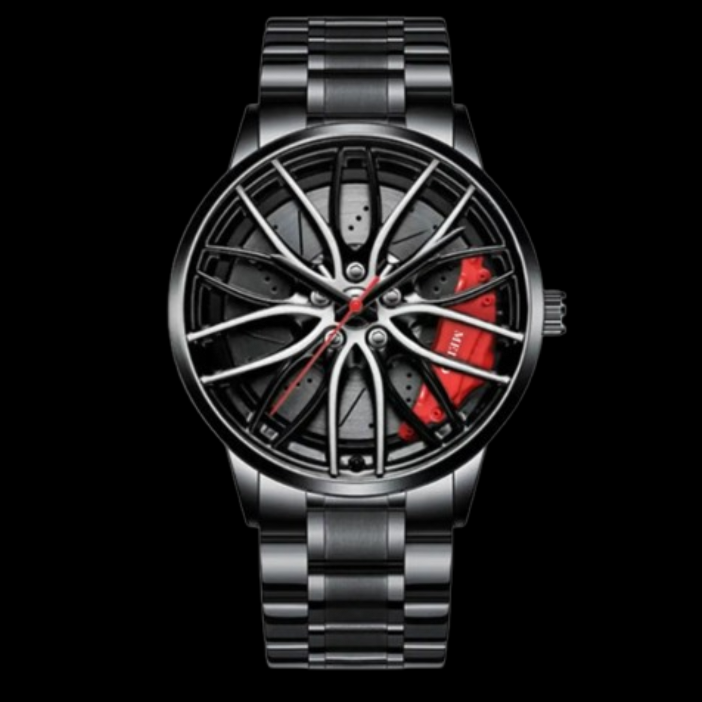 Metallic Car Wheel Watch