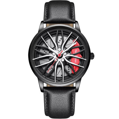 Metallic Car Wheel Watch